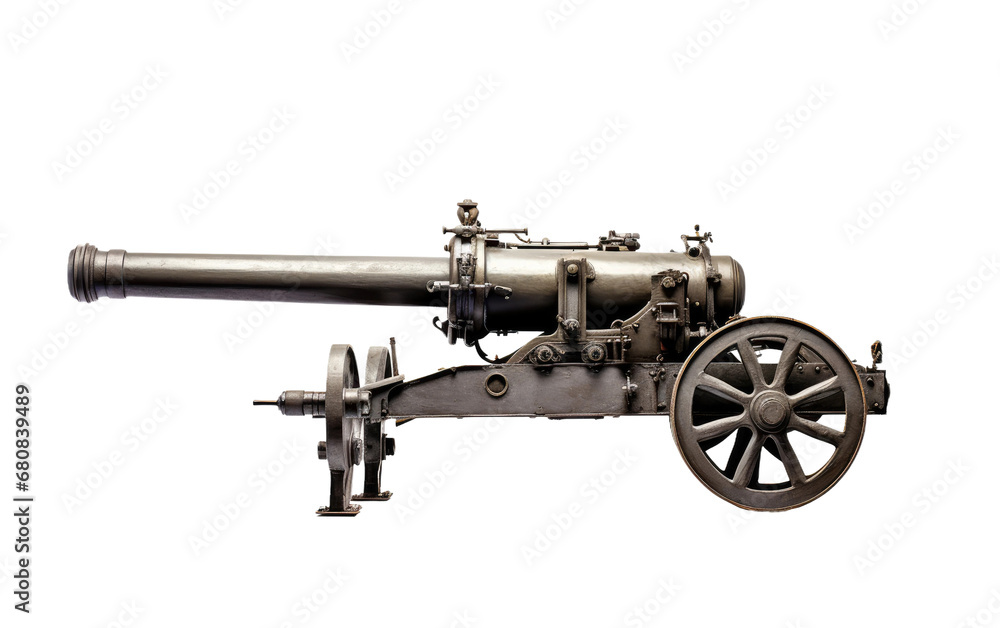 Attractive Tank Gun Barrel Isolated On Transparent Background PNG.