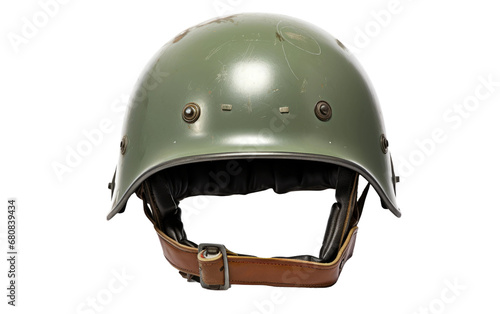 Tank Crew Helmet for Safety Isolated On Transparent Background PNG.