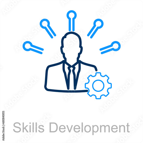 Skills Development and abilities icon concept