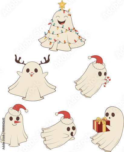 Cartoon Christmas spirits