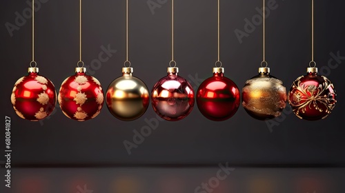 Transparent Christmas Decorations. Generative AI