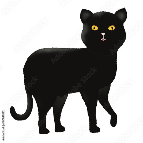black cat drawing  black cat illustration png  cute black cat 