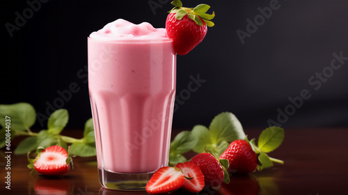 Delicious Strawberry Milkshake, Generative AI