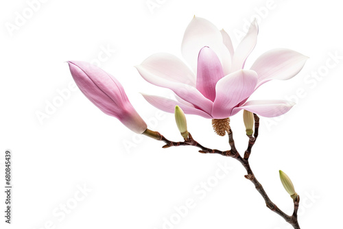 Magnolia flower isolated on white background