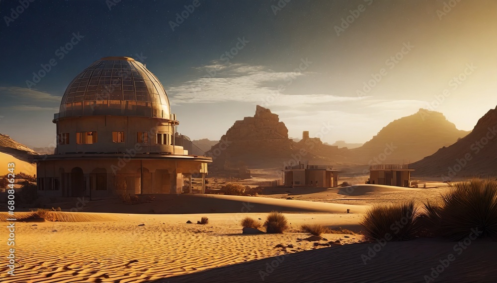 Obraz premium building in a desert