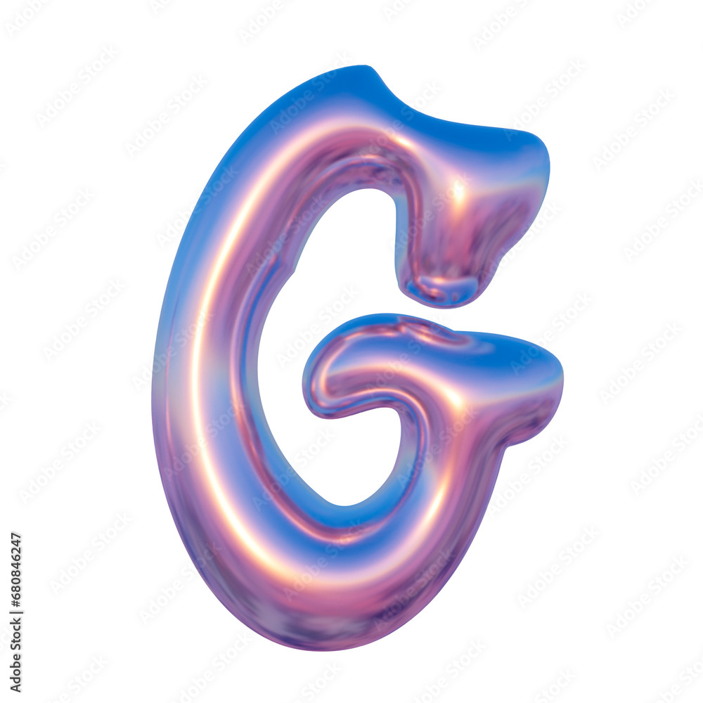 Alphabet Glossy liquid Metallic Alphabet Glossy liquid Metallic