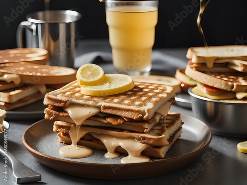 Capture the essence of Jaffles in a mouthwatering food photography shot Generative AI photo