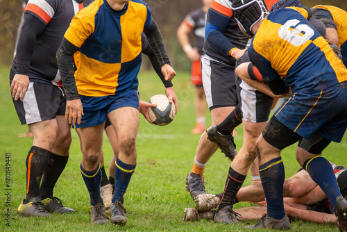 Symbolbild Rugby: Spielszene aus einem Rugbyspiel
