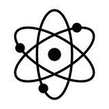 Molecular atom neutron laboratory Icon Vector physics science model for your web site design, logo, app, UI. illustration
