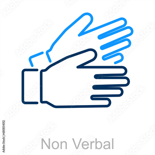 Non Verbal and communication icon concept