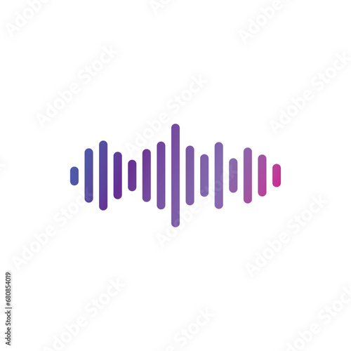 multi color Audio sound wave 