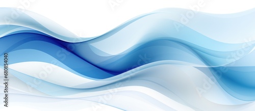 Luxury blue overlap white shade wave elements background, AI generated image