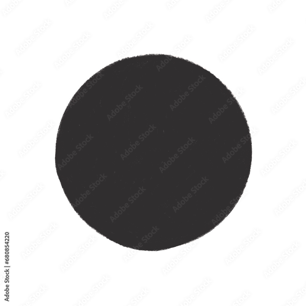 Black dot circle color pencil hand drawn Black dot circle color pencil hand drawn