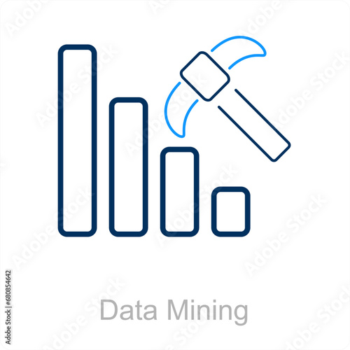 Data Mining and data icon concept