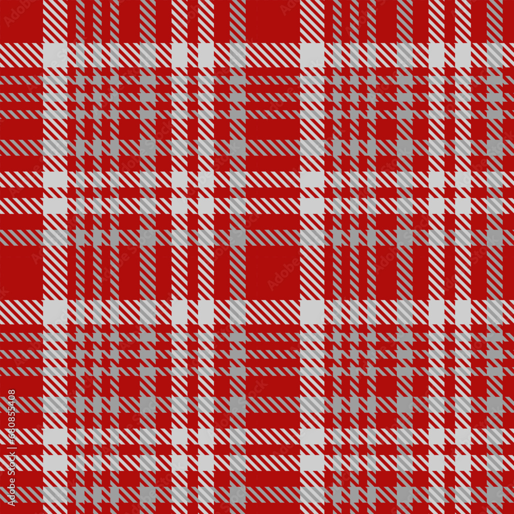 Red Grey Tartan Plaid Pattern Seamless. Check fabric texture for flannel shirt, skirt, blanket
