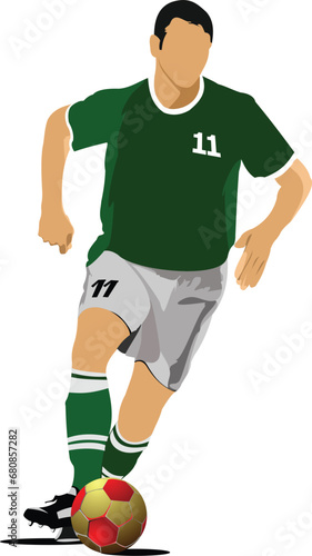 Soccer player. Football player. Vector illustration