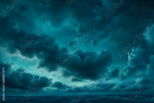 Dramatic Stormy Clouds Above Landscape,, Gloomy Cloud Formation in Dramatic Sky Generative Ai