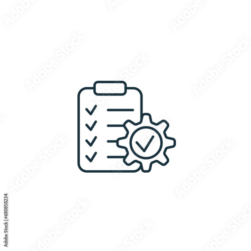 GTD outline icon. Monochrome simple sign from productivity collection. GTD icon for logo, templates, web design and infographics. photo