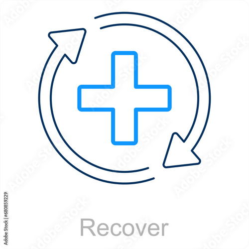 Recover and backup icon concept
