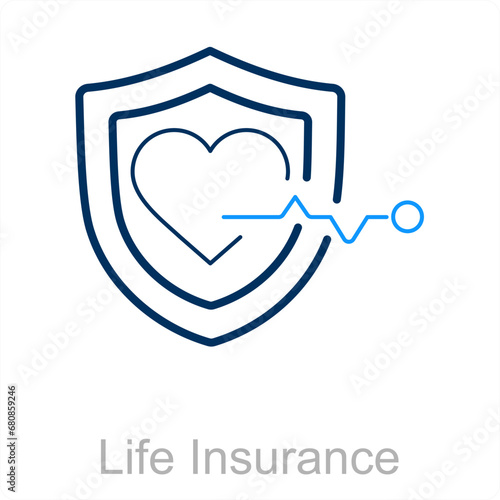 Life Insurance and protection icon concept