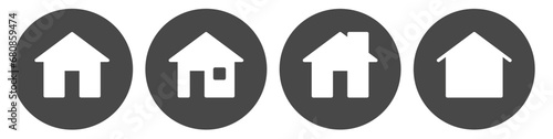 transparent home page icon button