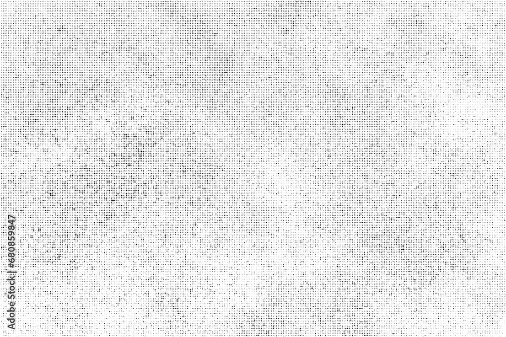 Obraz premium Black Halftone Texture On White Background. Modern Dotted Futuristic Backdrop. Fade Noise Overlay. Digitally Generated Image. Pop Art Style. Vector Illustration.