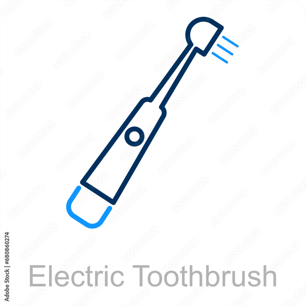 Electric Toothbrush and dental icon concept Electric Toothbrush and dental icon concept