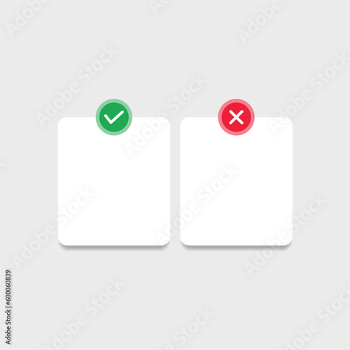 Free Download Web UI template. Positive green query and red negative blank screen frame banner for success and error messages - GFXLoad