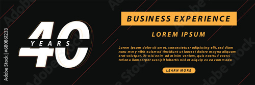 30 years in business or 30 years experience vector illustration. Best 30 years experience or anniversary banner. 30 years in business vector template. Perfect for banners about ability experience.