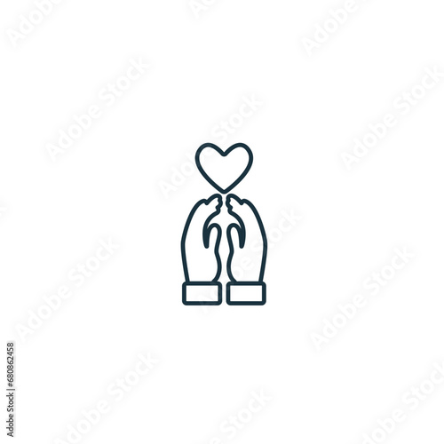 Gratitude outline icon. Monochrome simple sign from mental health collection. Gratitude icon for logo, templates, web design and infographics.