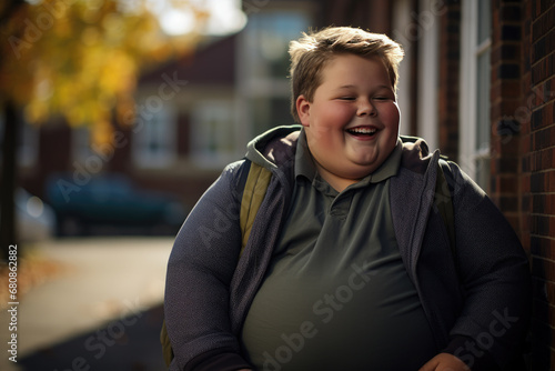 An overweight boy photo