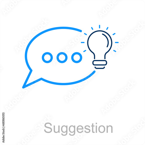 Suggestion and idea icon concept 