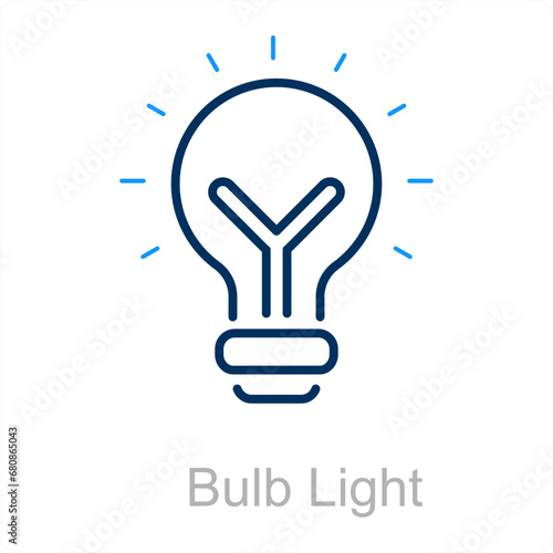 Bulb Light and idea icon concept 