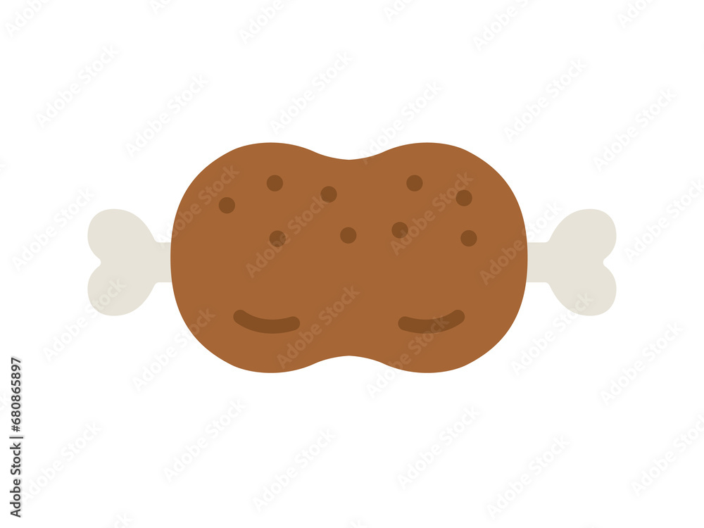 骨付き肉のアイコンのイラスト 骨付き肉のアイコンのイラスト