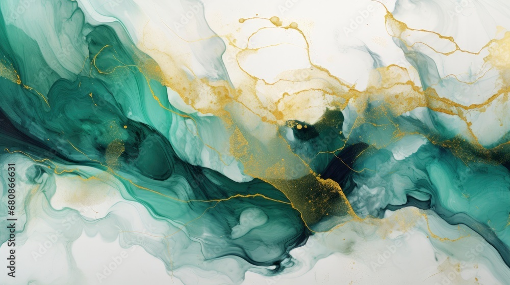 Abstract Fusion of Gold, White, and Green Marble Backgrounds. Abstract Fusion of Gold, White, and Green Marble Backgrounds.