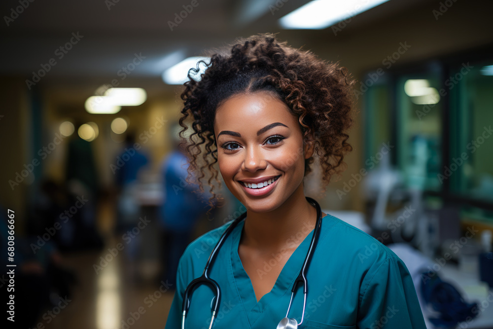 Portrait of a smiling nurse. Portrait of a smiling nurse.