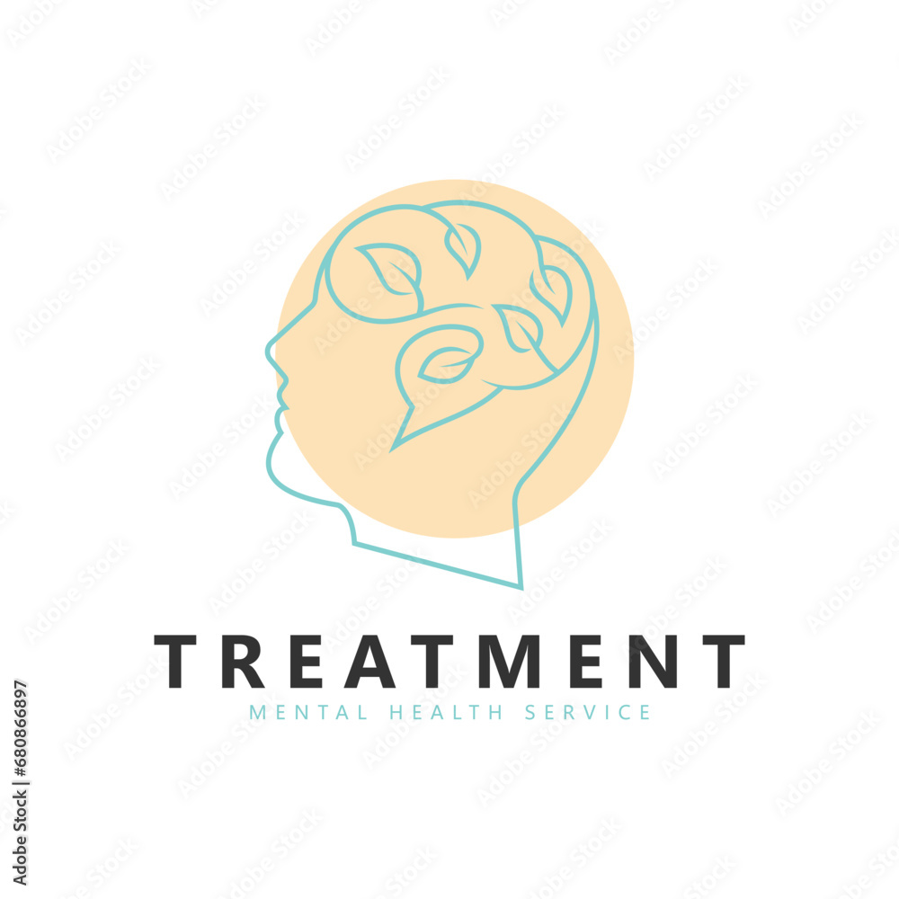 Mental health. Mind therapy psychology logo design Mental health. Mind therapy psychology logo design