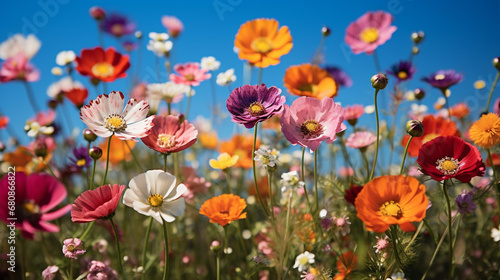 field of flowers HD 8K wallpaper Stock Photographic Image  © AA
