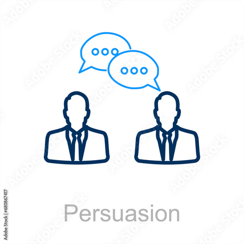 Persuasion and convincing icon concept 