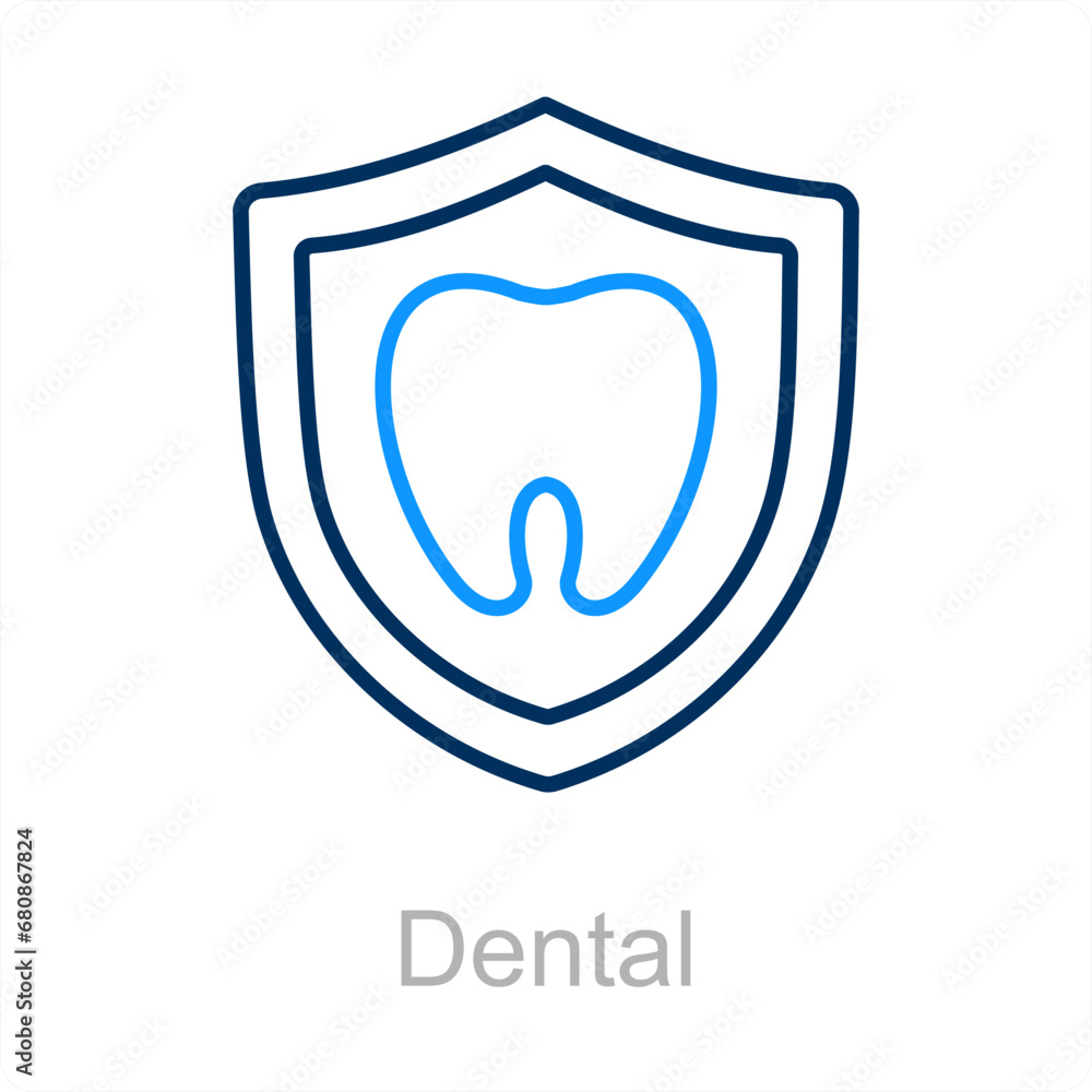 Dental and dental health care icon concept Dental and dental health care icon concept
