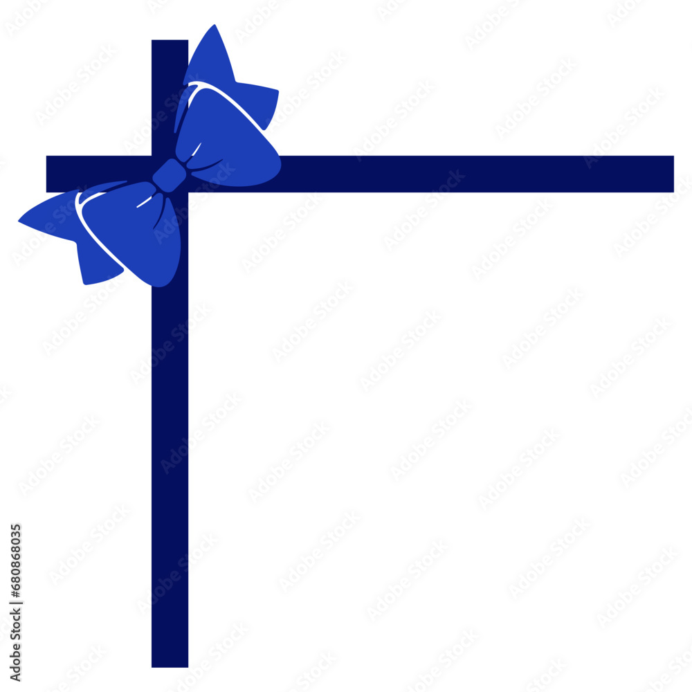 Decorative beautiful blue bow with horizontal vector Decorative beautiful blue bow with horizontal vector