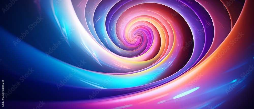 Wirbelnde Farbexplosion: Psychedelische Spirale im Regenbogen Wirbelnde Farbexplosion: Psychedelische Spirale im Regenbogen