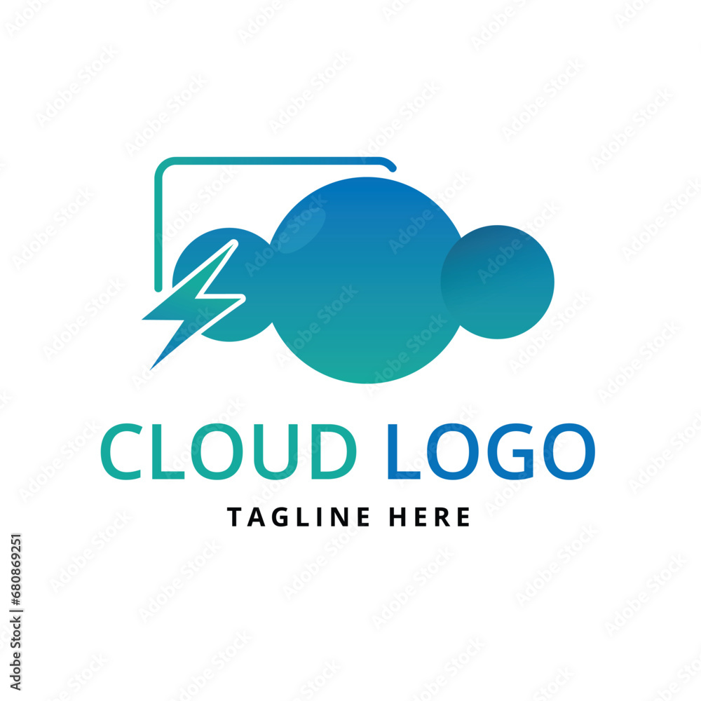 Science and Cloud computing concept based logo with dummy text vector illustration for technology and advance computing. Science and Cloud computing concept based logo with dummy text vector illustration for technology and advance computing.