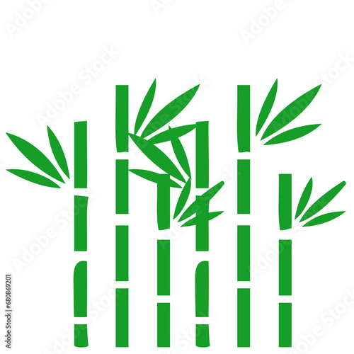 Fototapeta Naklejka Na Ścianę i Meble -  bamboo and leaves, bamboo illustration