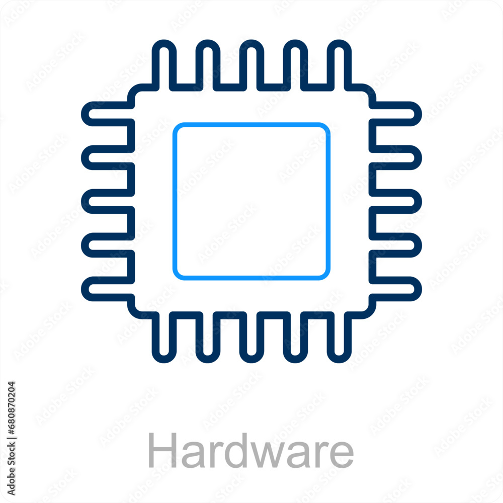 Hardware and cpu icon concept Hardware and cpu icon concept