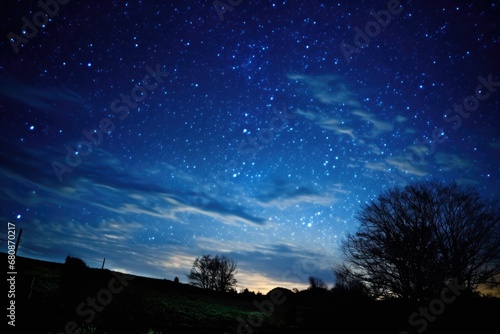 A starry night sky with the Milky Way stretching across, evoking a sense of wonder and awe. 