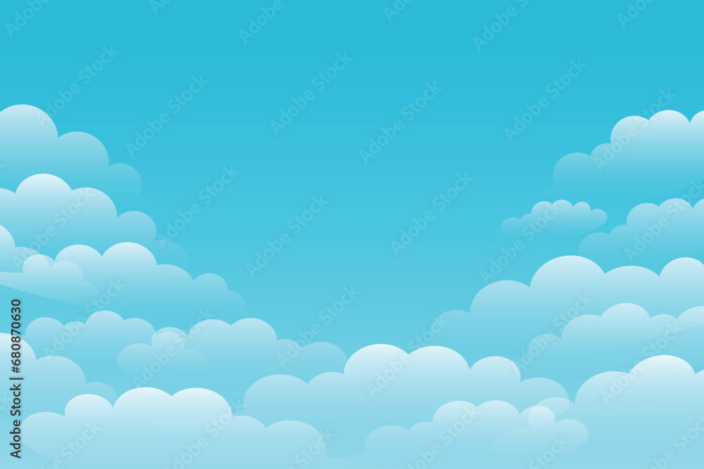 Beautiful sky background with white clouds
