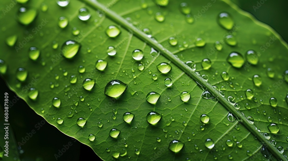 Intricate Leaf Pattern with Dewdrops. A Study in Natural Detail. Intricate Leaf Pattern with Dewdrops. A Study in Natural Detail.
