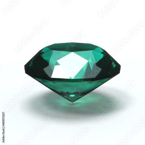 emerald, green gemstone, jewel, on white background