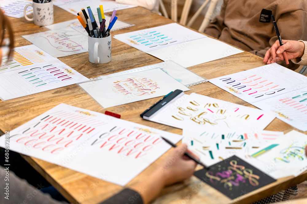 Art lettering workshop. Learning to draw letters. College classes. Art lettering workshop. Learning to draw letters. College classes.